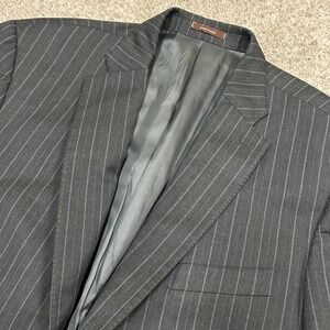 Peter Millar Blazer Sport Coat 44R Charcoal Grey Pinstripe 100% Wool 2-Button